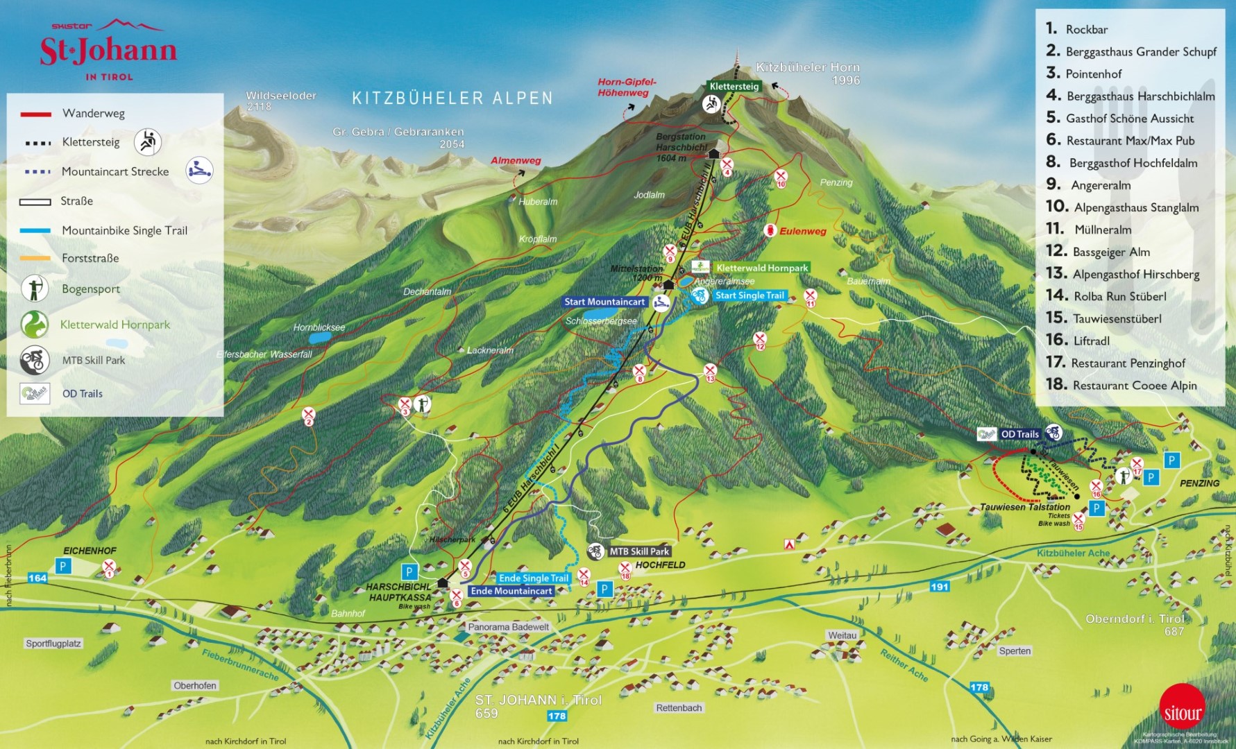 St Johann in Tirol  - resort map