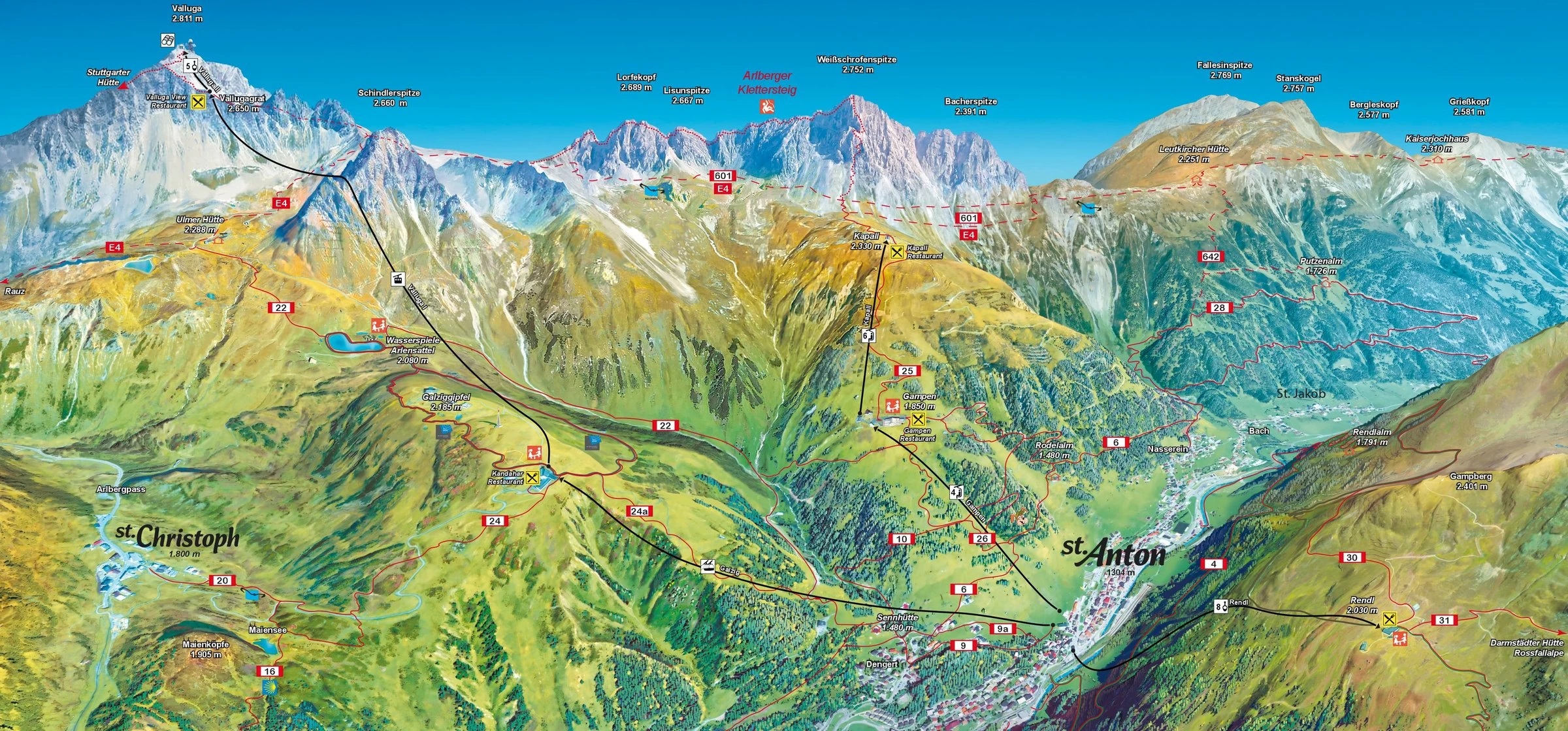 St. Anton - resort map